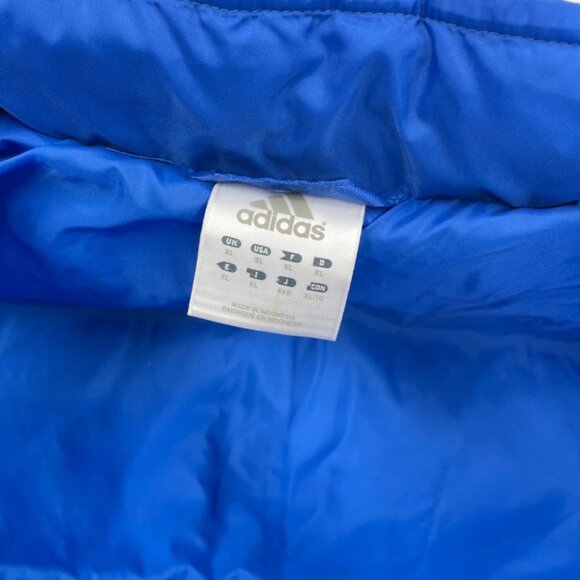 Adidas Jacket Down Blue Stadium Puffer Insulated Parka Coat NEVER WORN Men's XL - Picture 8 of 9